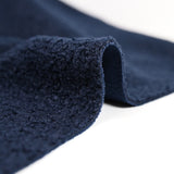 Lainage bouclette envers polaire marine