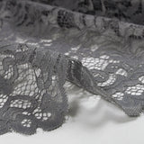 Encaje festonado Judith gris plateado