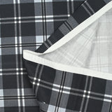 Coton imprimé à carreaux tartan bleu gris et noir