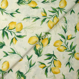 Cotton printed lemons de Provence Ecru background