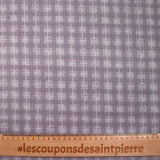 Coton imprimé à carreaux fond parme