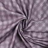 Coton imprimé à carreaux fond parme