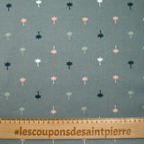 Fondo de ratón gris de algodón con estampado de palma