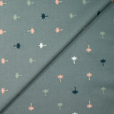 Fondo de ratón gris de algodón con estampado de palma