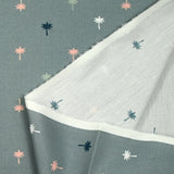 Fondo de ratón gris de algodón con estampado de palma