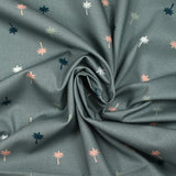 Fondo de ratón gris de algodón con estampado de palma