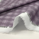 Coton imprimé à carreaux fond parme