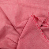 Coton tissé teint pied-de-puce rouge