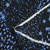 Light viscose pancake printed at night starred dark background