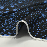 Light viscose pancake printed at night starred dark background