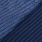 Velours de coton côtelé grosses côtes 6 mm bleu fond jeans