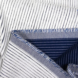 Velours de coton côtelé grosses côtes 6 mm neige fond jeans