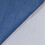 Cotton corduroy coarse rib 6 mm blue white background