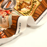 Coton imprimé Saloon fond bois