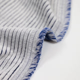 Velours de coton côtelé grosses côtes 6 mm gris fond jeans