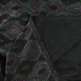 Punto de cadeneta de lúrex verde y morado