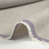 Toile de laine et lin écru et lilas