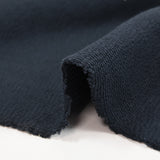 Jersey de coton texturé bleu marine