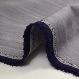 Chambray de polyviscose flammé marine