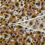 Brown and greige unknown land printed cotton poplin