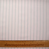 Coton imprimé rayé gris fond rose pâle