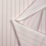 Coton imprimé rayé gris fond rose pâle