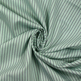 Coton fantaisie rayé vert d'eau et bleu nuit