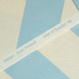 Polycoton imprimé rayure en diagonale bleu ciel et écru