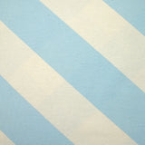 Polycoton imprimé rayure en diagonale bleu ciel et écru