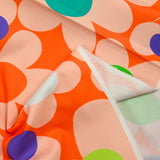 Seventies printed cotton orange background