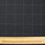 Algodón tejido tejido Príncipe de Gales Línea Antracita Pink Background