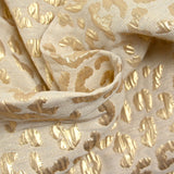 Gold leopard lurex linen and cotton brocade