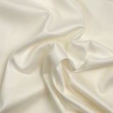Popeline de coton satinée blanc cassé