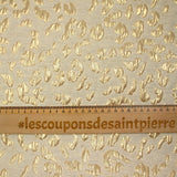 Gold leopard lurex linen and cotton brocade