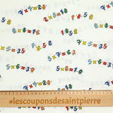 Algodón impreso de fondo blanco