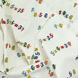 Algodón impreso de fondo blanco