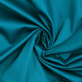 Popeline de coton satinée bleu pétrole