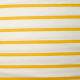 Jersey de viscose rayé jaune soleil fond blanc