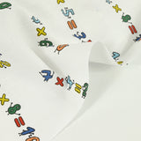 Algodón impreso de fondo blanco