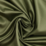 Khaki satin cotton poplin