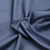 Popeline de coton satinée bleu jeans