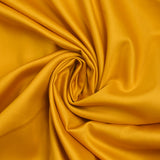 Popeline de coton satinée jaune soleil