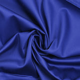 Popeline de coton satinée bleu roi
