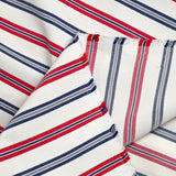 Bengaline polyviscose lurex rayé marine et rouge