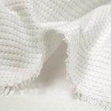 Jersey 100% coton nid d'abeille blanc