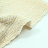 Jersey de laine mélangée éponge jacquard écru
