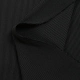 Jersey de viscose côtelé bord-côte noir