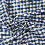 Coton tissé-teint à carreaux bleu et écru
