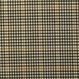 Laine Prince-de-Galles stretch marron et beige fond blanc cassé