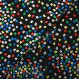 Maille velours confettis en carnaval fond noir